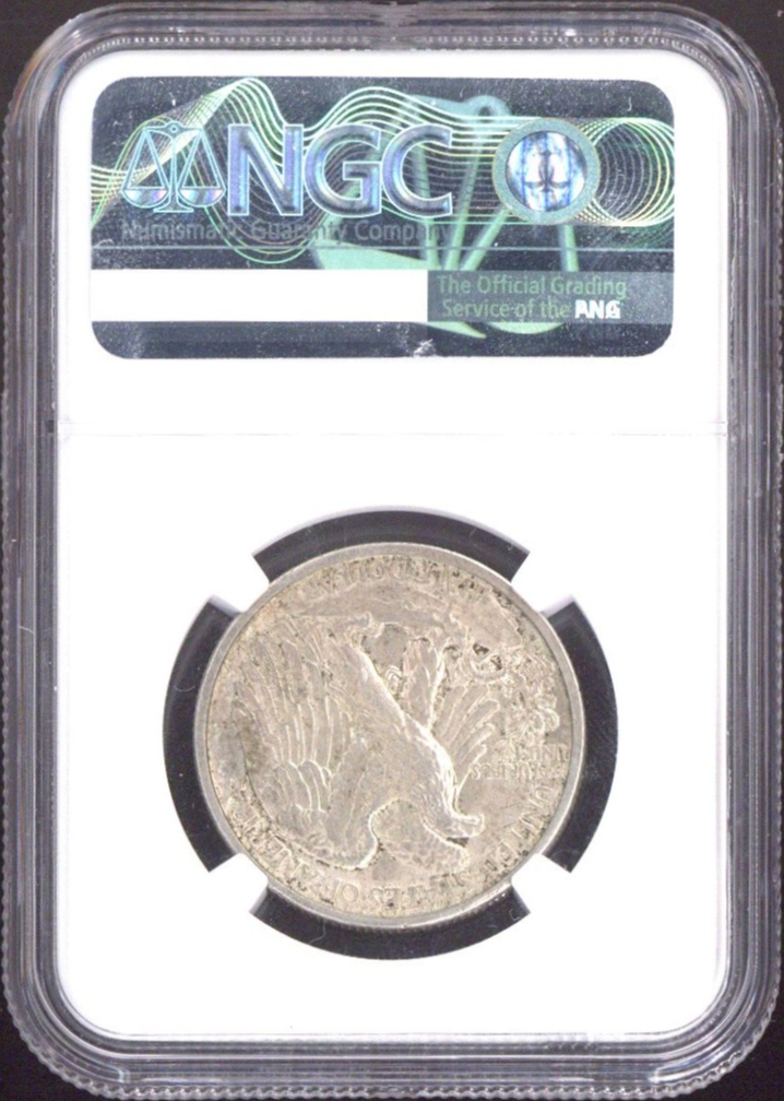 NGC-AU58 ポルトガル 1916 左向き女神頭像 50Centavos 1918-S 50 Cents NGC AU58 - US NGC AU58